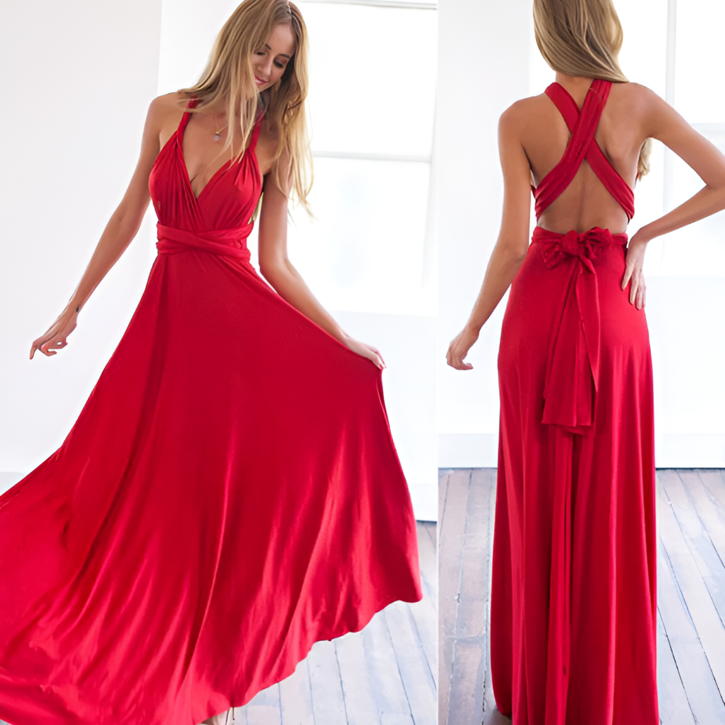 Women's versatile wrap dress