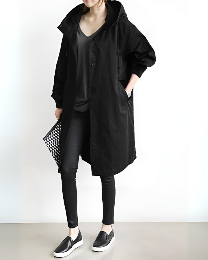 Classic trench coat with hood
