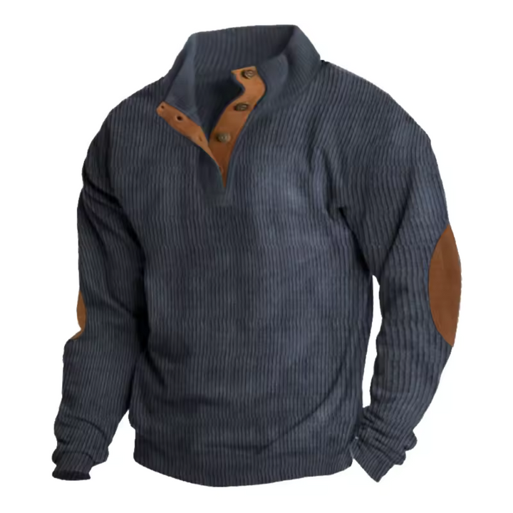 Elegant and comfortable men's ribbed velvet sweater