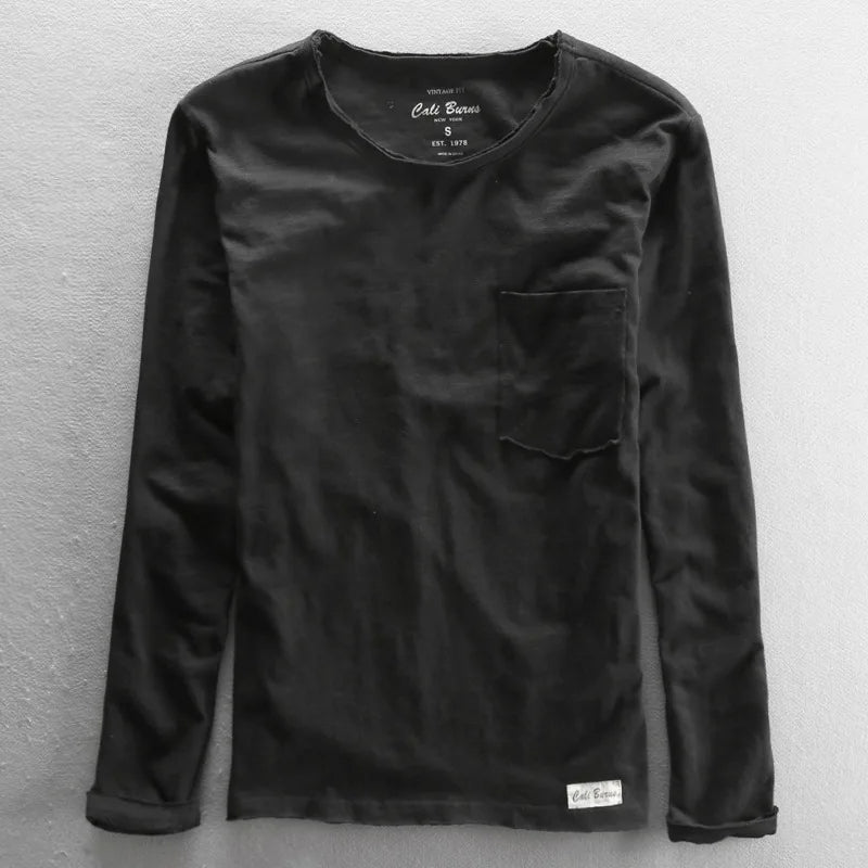 Maglia in Cotone Vintage a Manica Lunga per Donna