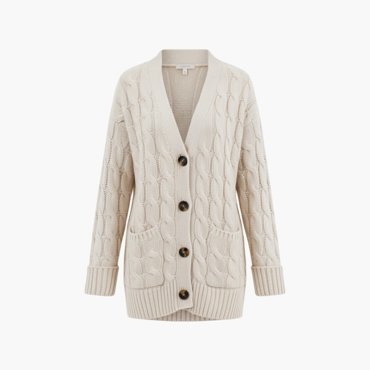 Cardigan da donna con bottoni e tasche