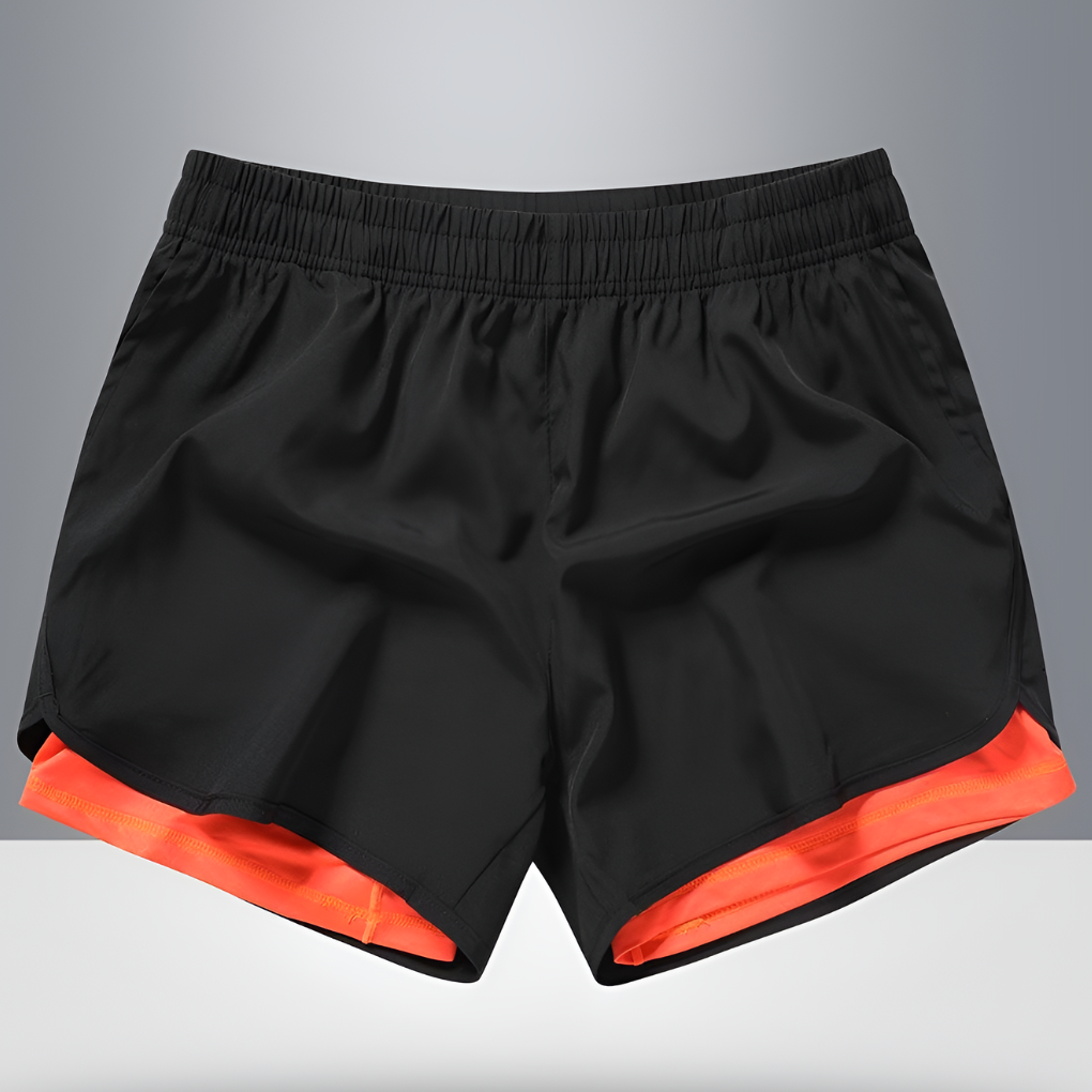 Pantaloni Corti da Corsa Uomo Velocemente Asciugabili con Zip
