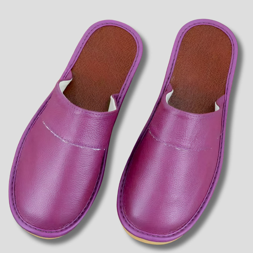 Pantofole in pelle da uomo