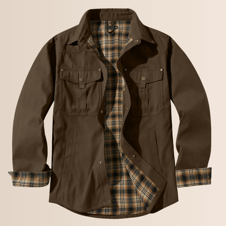 Giacca a quadri in flanella vintage da uomo