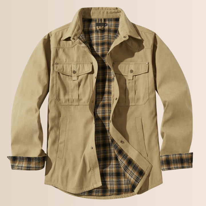 Giacca a quadri in flanella vintage da uomo