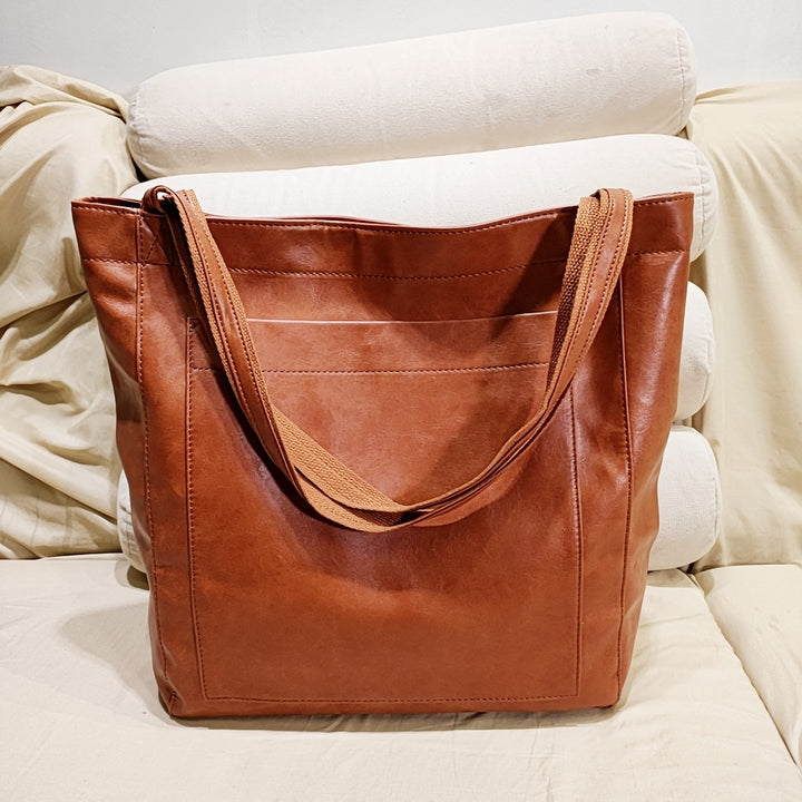 Elegant soft leather handbag for women