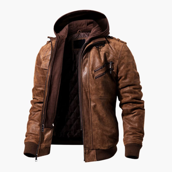 Chaqueta con capucha para hombre con múltiples bolsillos
