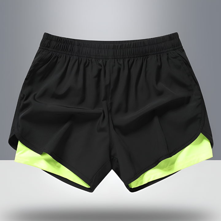 Pantaloni Corti da Corsa Uomo Velocemente Asciugabili con Zip