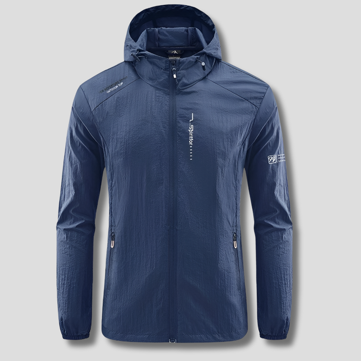 Chaqueta de verano ultraligera con capucha, antiviento y antisole, de hombre