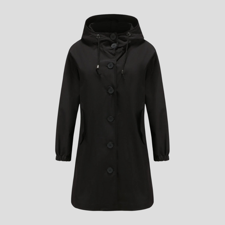Waterproof rain jacket with hood for women