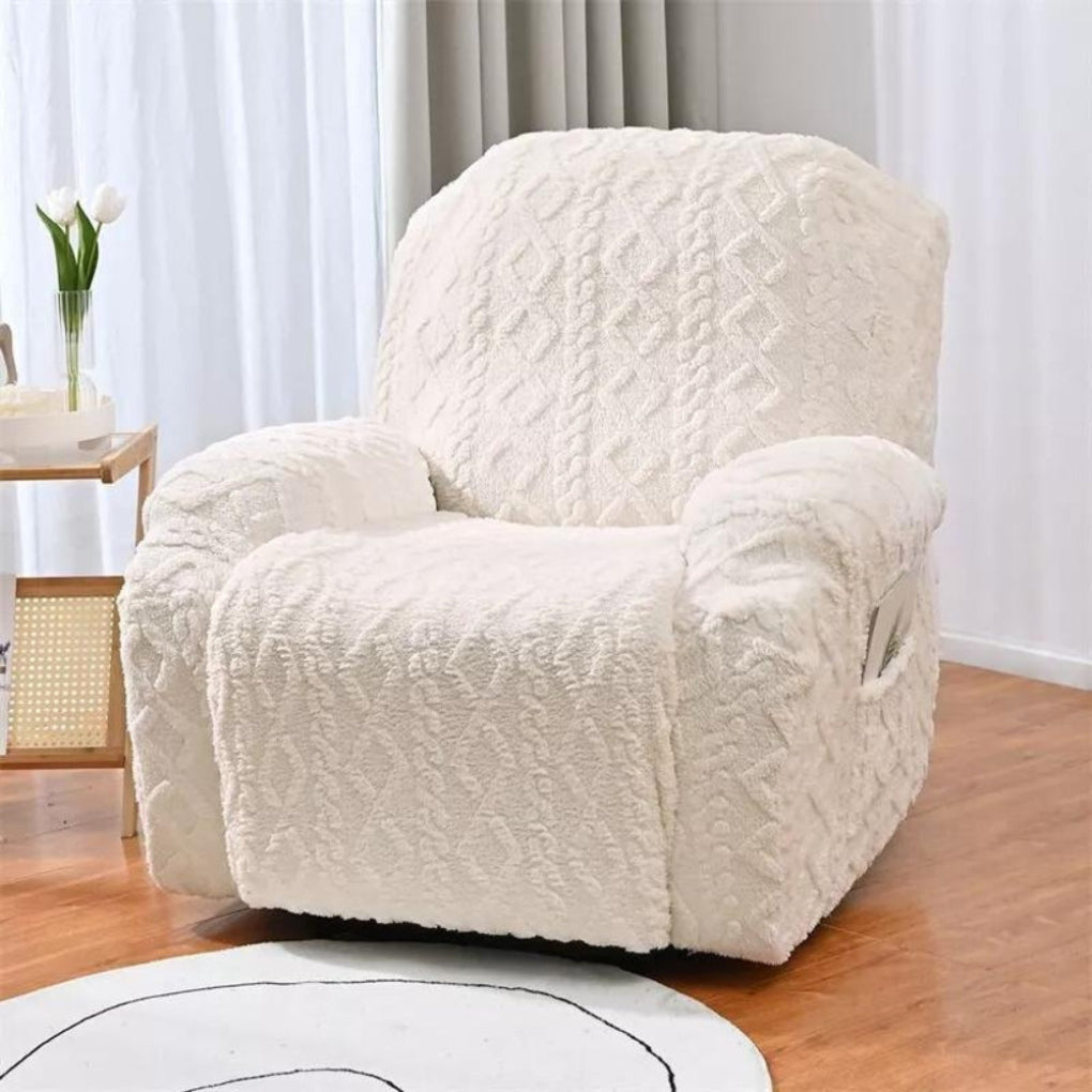 Soft and non-slip winter reclining sofa cover