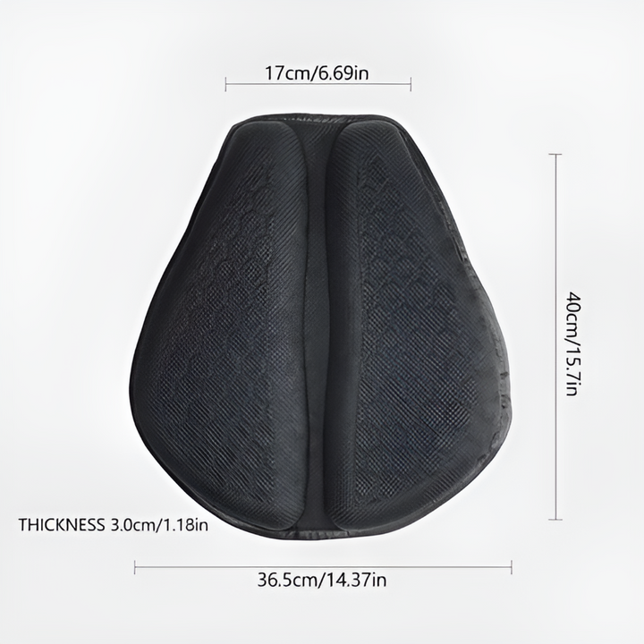 Gel cushion for motorcycle seat for long-distance travel