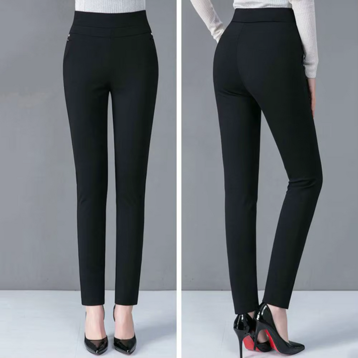 Pantaloni elasticizzati a vita alta con vestibilità comoda