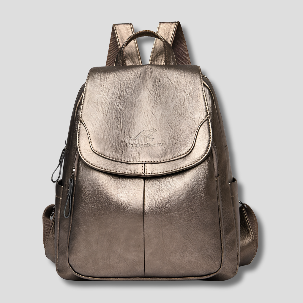 Zaino antifurto in pelle per donne eleganti