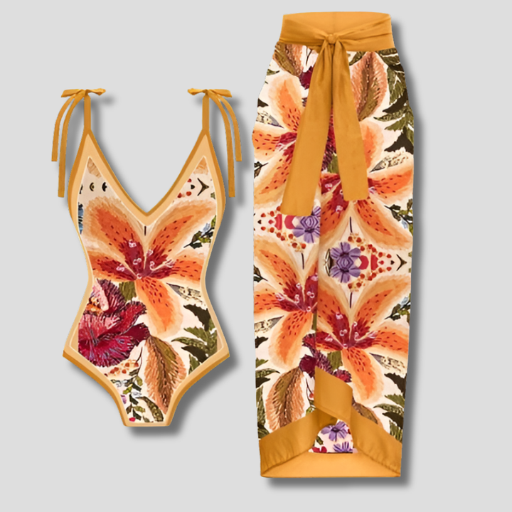 Costume da bagno intero vintage con volant