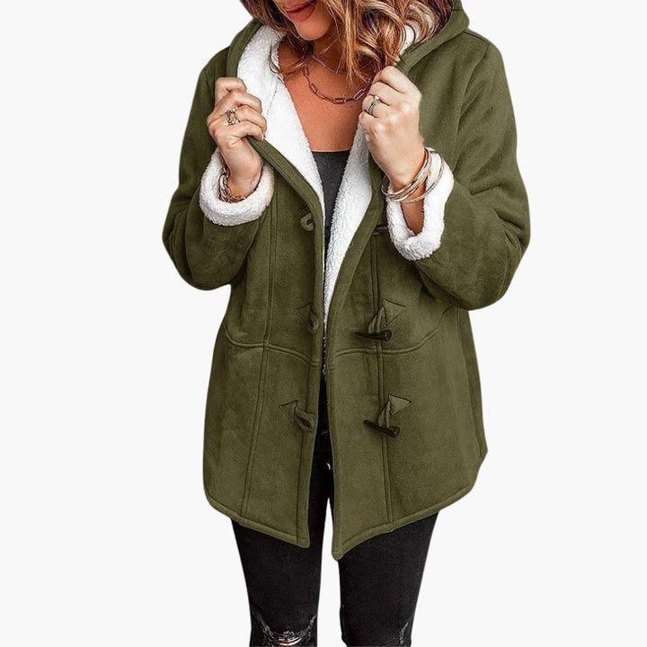 Cappotto con Cappuccio da Donna – Stile con Chiusura a Toggle