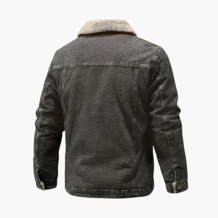 Chaqueta de mezclilla forrada con forro polar para hombre Precio en oferta