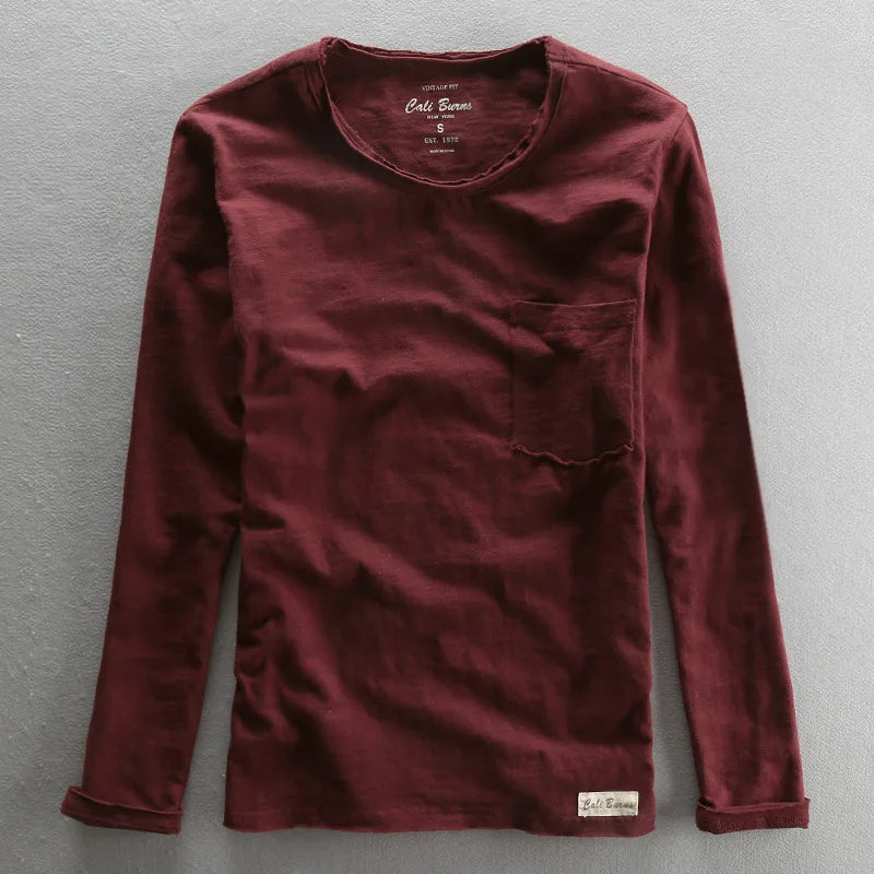 Maglia in Cotone Vintage a Manica Lunga per Donna