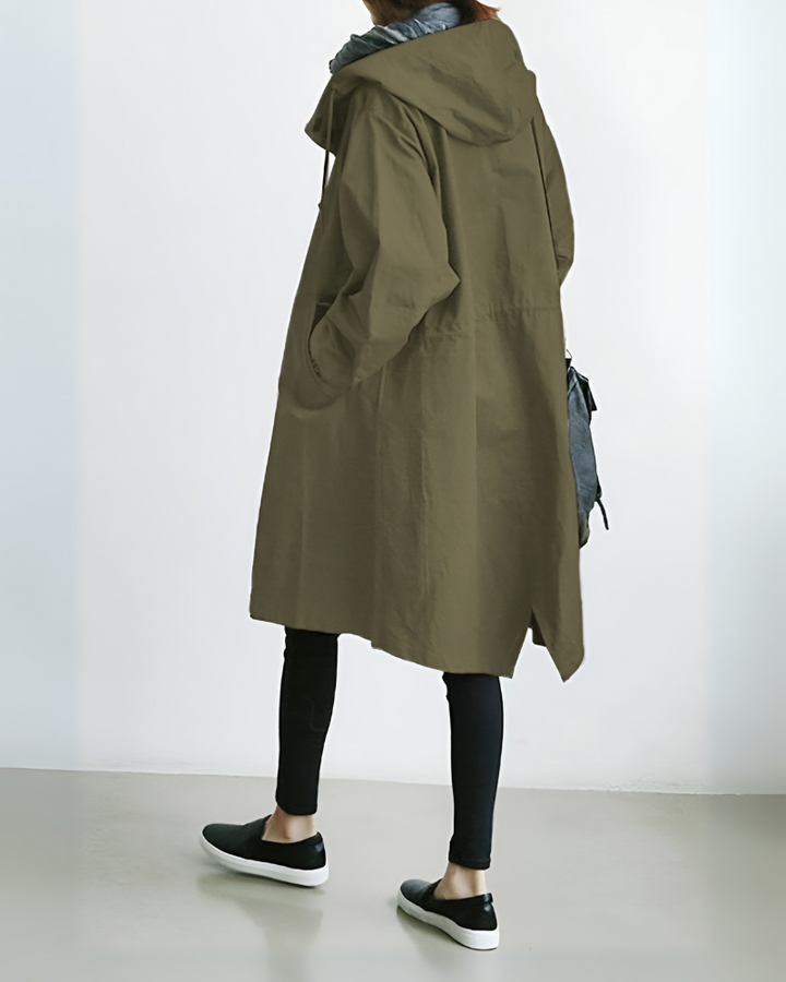 Classic trench coat with hood