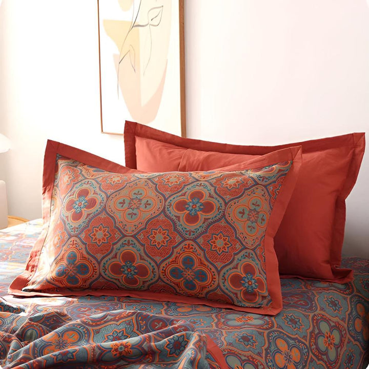 Copriletto reversible en algodón con bordado Blossom