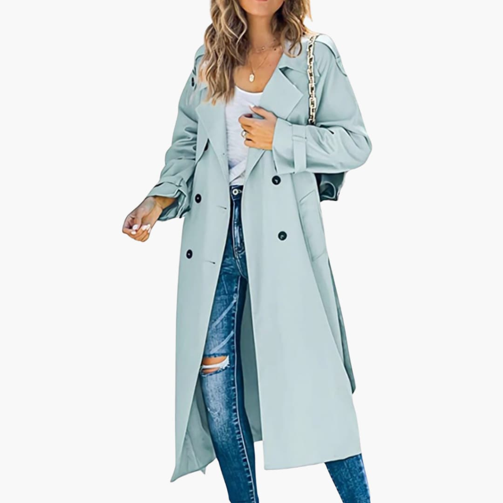 Cappotto Trench da Donna con Patta a Bottoni Prezzo in Offerta
