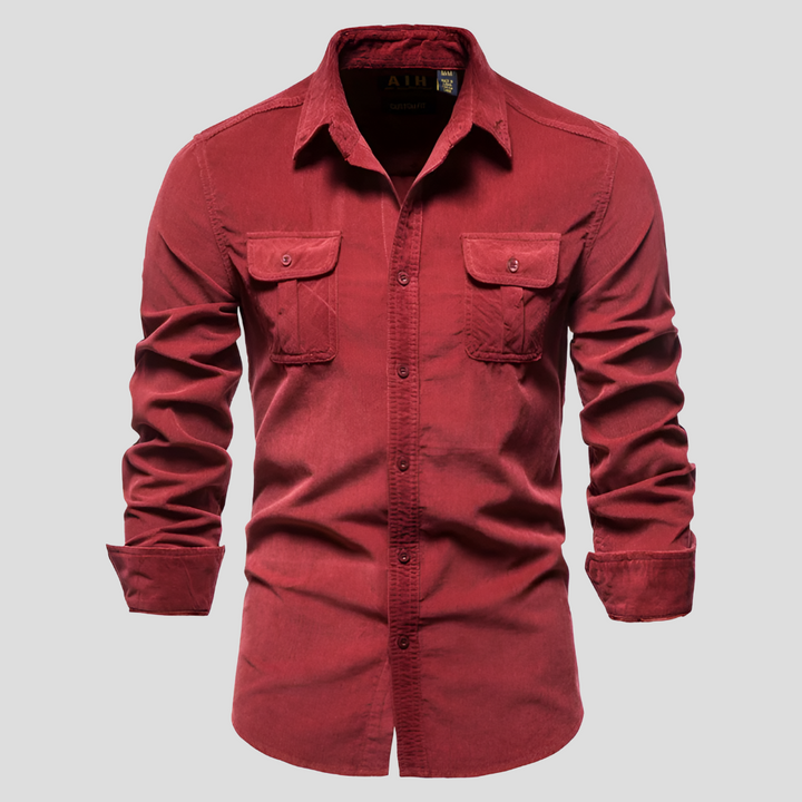 Camicia da uomo in velluto a coste: texture intramontabile, comfort quotidiano