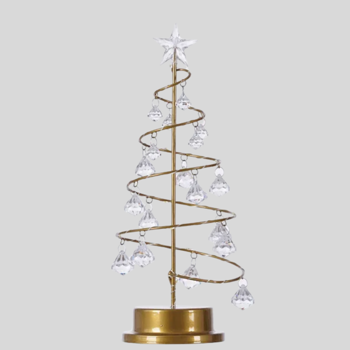 Lampada da tavolo a spirale in cristallo a LED