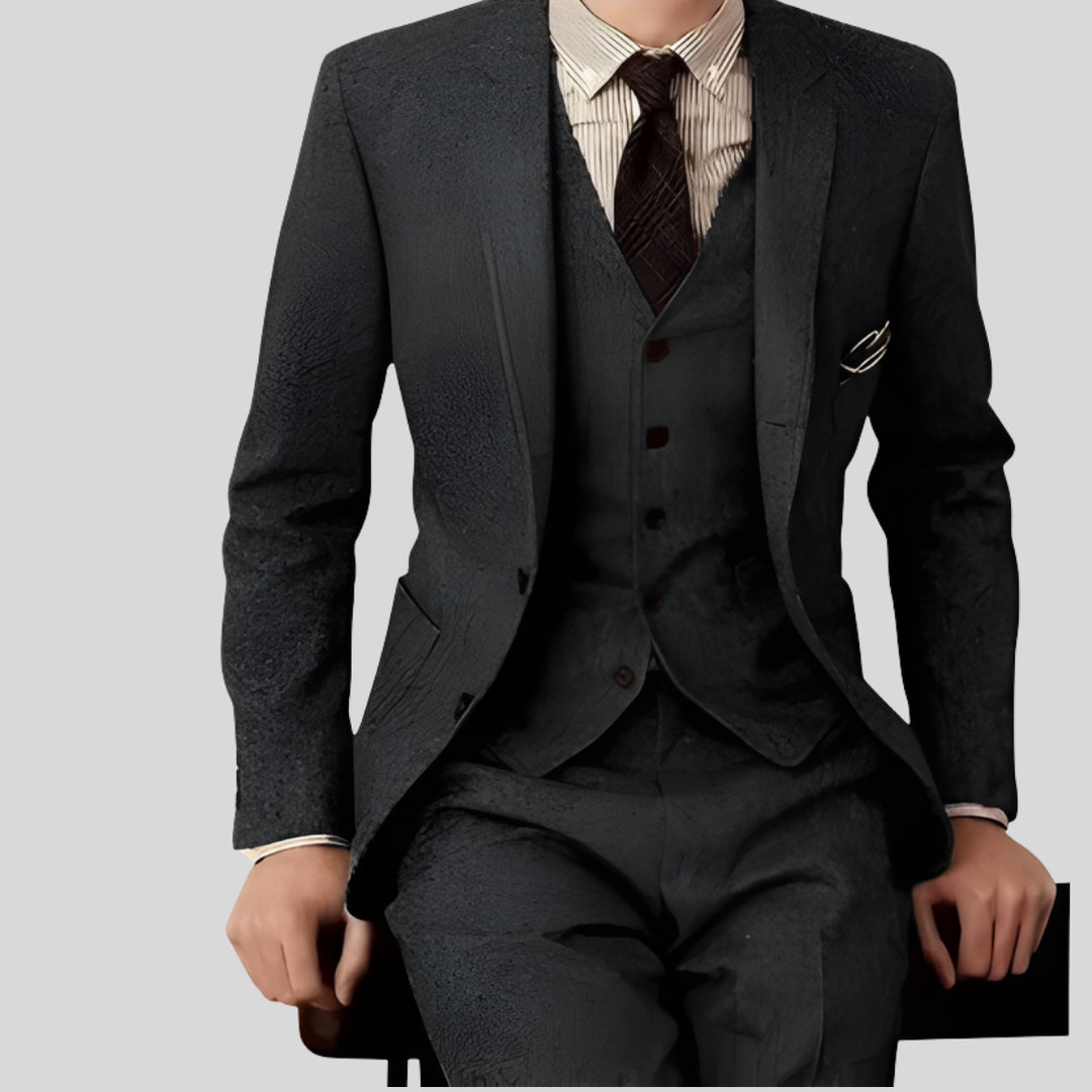 Pantaloni slim fit da uomo in tre pezzi