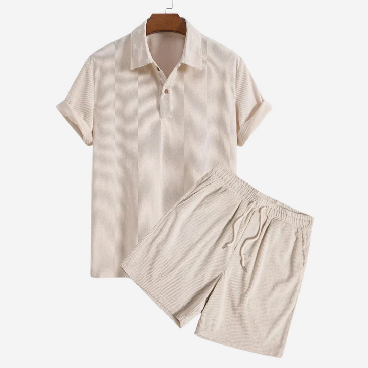 Camicia da uomo a maniche corte in twill