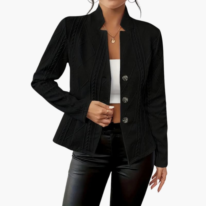 Blazer da donna con colletto a rever e chiusura con bottone