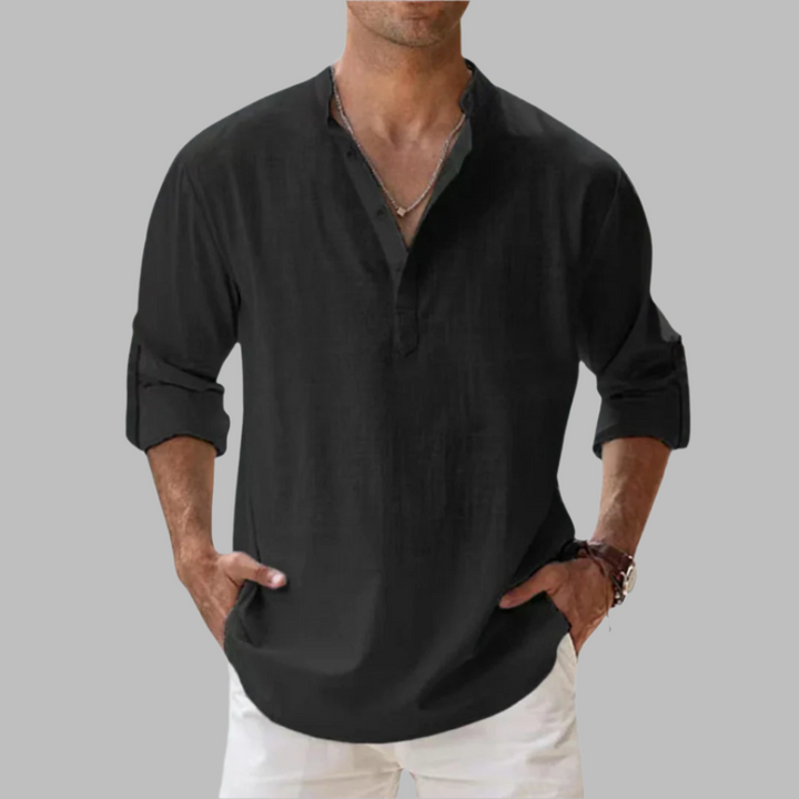 Men's summer shirt in linen with a loose fit