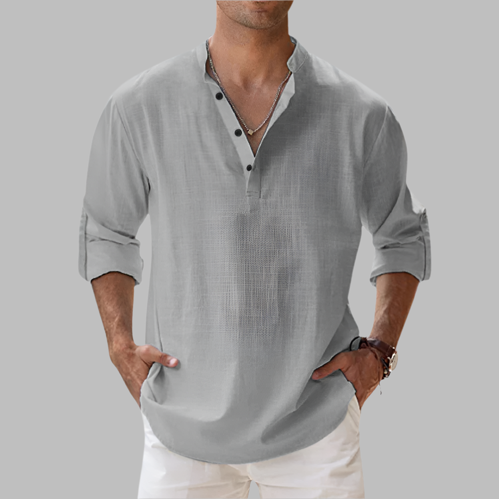 Men's summer shirt in linen with a loose fit