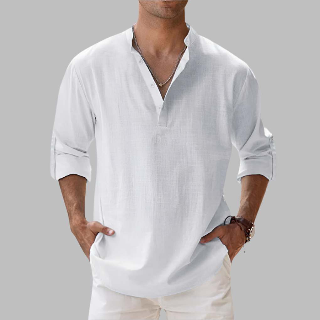 Men's summer shirt in linen with a loose fit