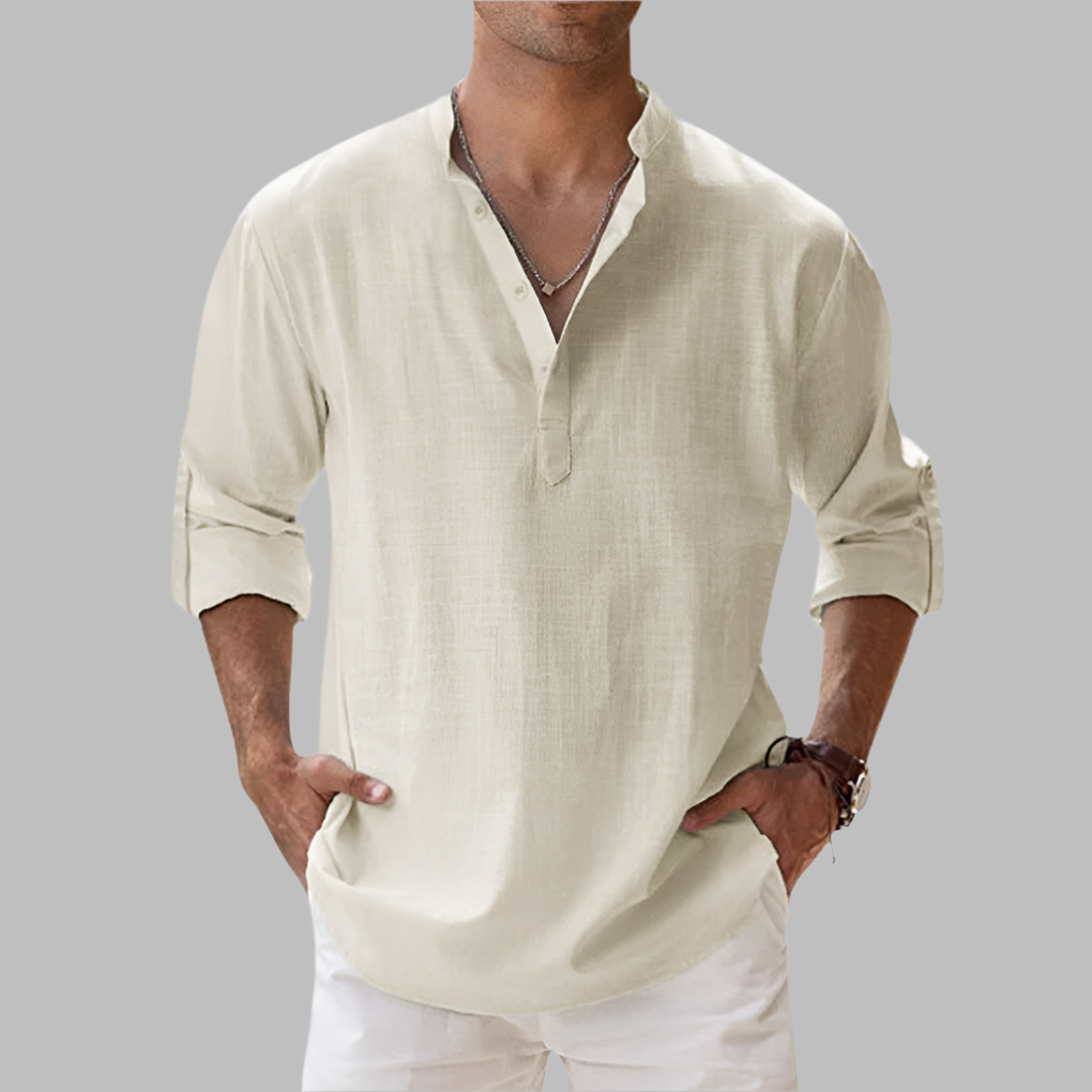 Men's summer shirt in linen with a loose fit