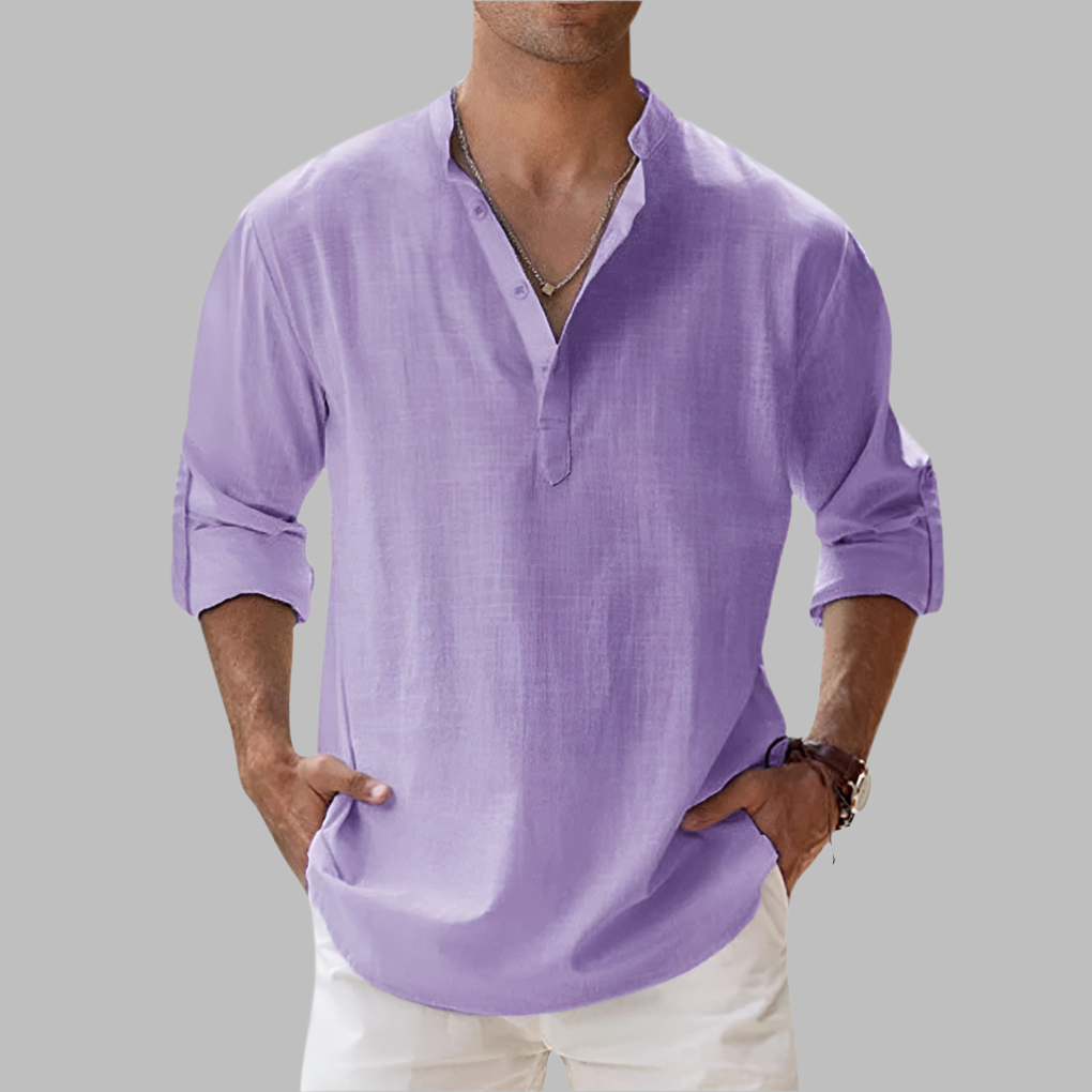 Men's summer shirt in linen with a loose fit