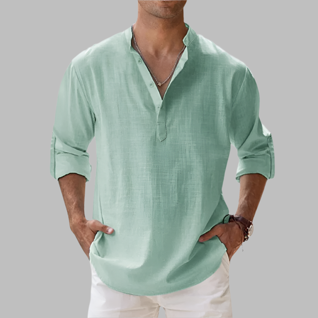 Men's summer shirt in linen with a loose fit