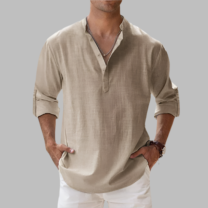 Men's summer shirt in linen with a loose fit