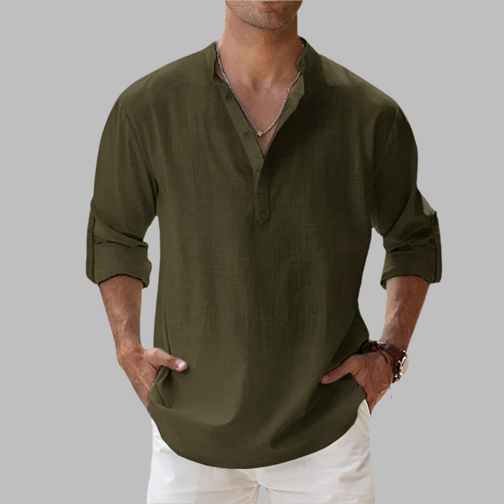 Men's summer shirt in linen with a loose fit