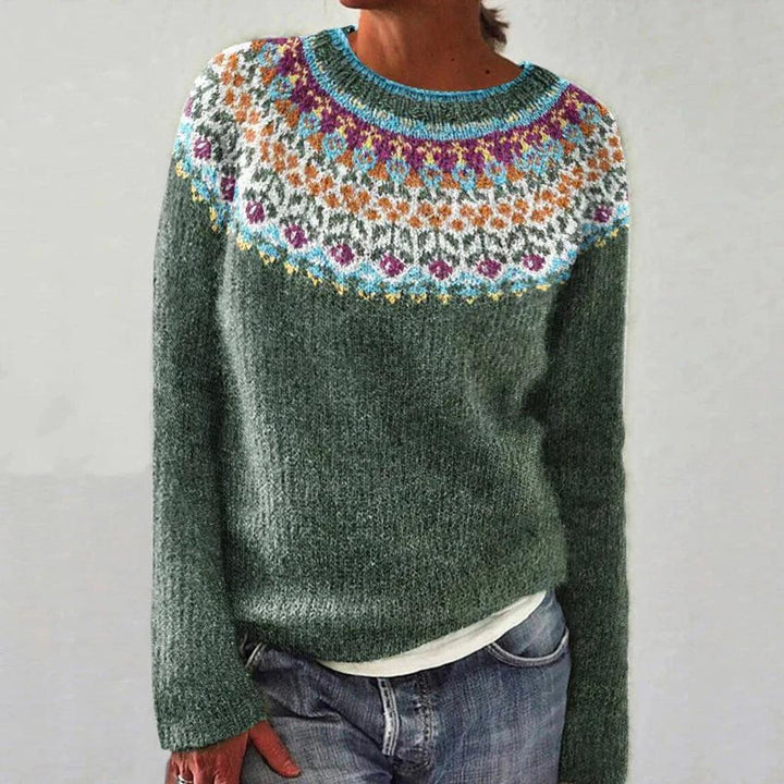 Maglione da donna con motivo floreale