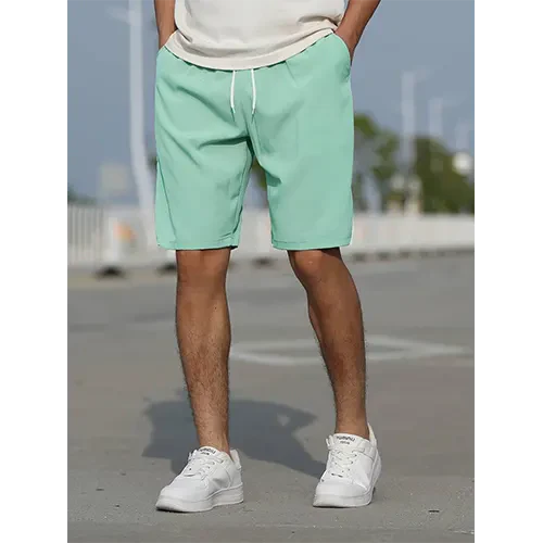 Pantalones cortos de verano para hombre de cintura alta