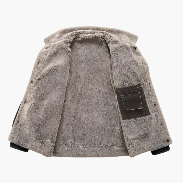 Chaqueta de mezclilla forrada con forro polar para hombre Precio en oferta