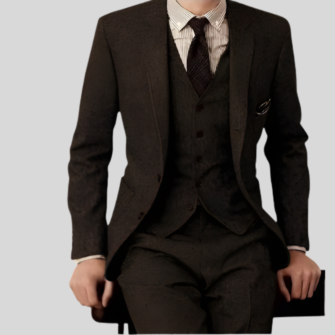 Pantaloni slim fit da uomo in tre pezzi