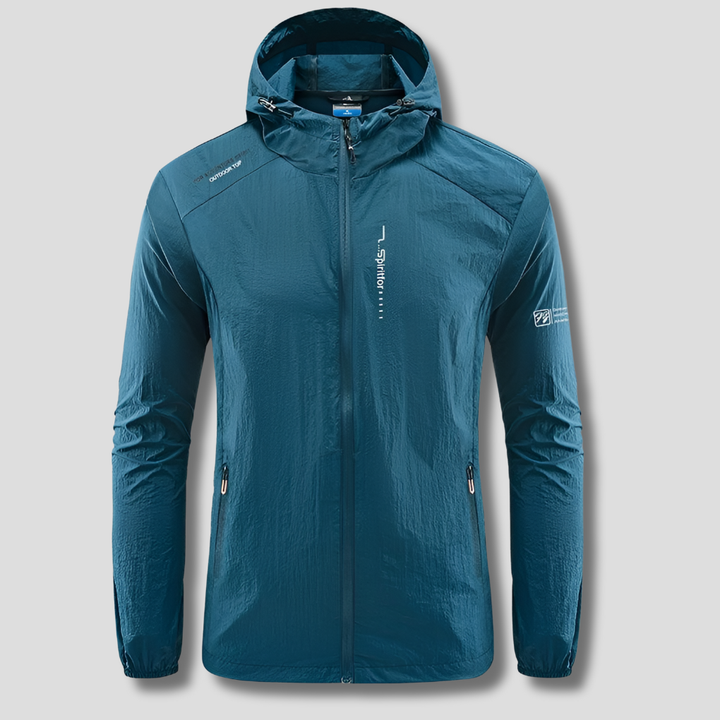 Chaqueta de verano ultraligera con capucha, antiviento y antisole, de hombre