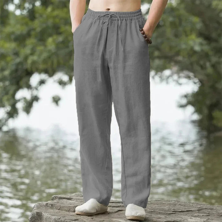 Pantaloni da spiaggia in lino da uomo per un comfort estivo senza pensieri