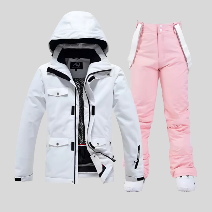 Completo invernale funzionale da donna con giacca e pantaloni da sci