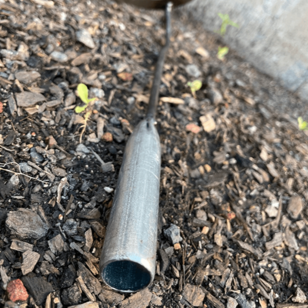 Hoe for gardening made entirely of steel