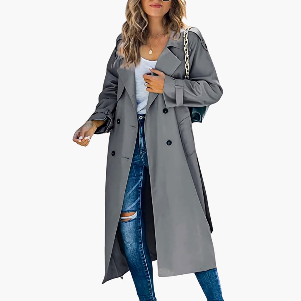 Cappotto Trench da Donna con Patta a Bottoni Prezzo in Offerta