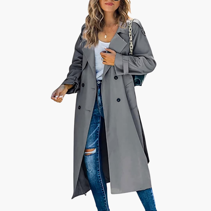 Cappotto Trench da Donna con Patta a Bottoni Prezzo in Offerta