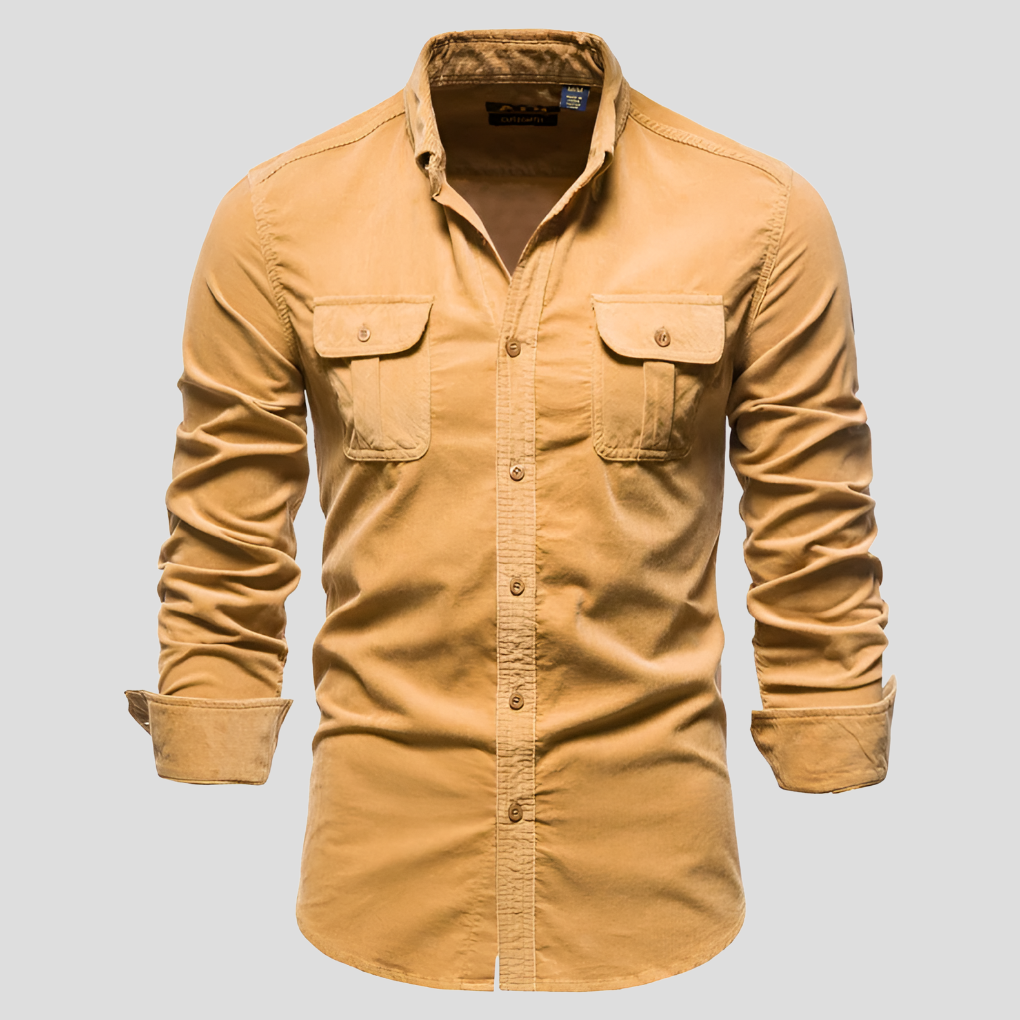 Camicia da uomo in velluto a coste: texture intramontabile, comfort quotidiano