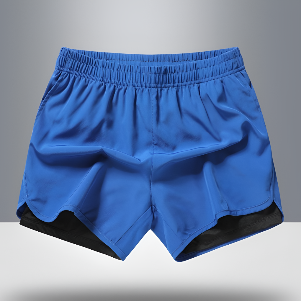 Pantaloni Corti da Corsa Uomo Velocemente Asciugabili con Zip